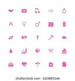 bundle of happy valentines day set icons vector illustration design
