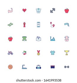 bundle of healthy lifestyle icons vector illustration design