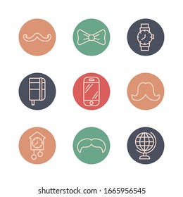 bundle of hipster style set icons vector illustration design