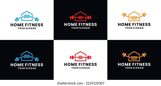 bundle home fines, gym studio logo design collections