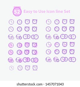 bundle icon clock icon set related icons. Editable stroke. Thin vector icon set - Vector. more than 50 Solid Vector Icons - Vector