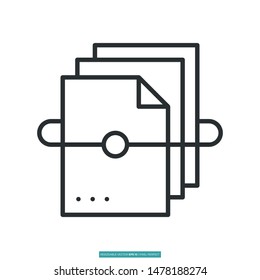 Bundle icon vector illustration logo template for many purpose