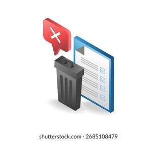 Un Paquete de ilustraciones temáticas sobre tecnología de datos y problemas de residuos