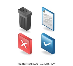 A bundle of illustrations themed on data technology problems and solutions