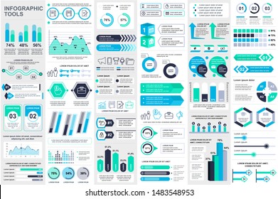 Bundle infographic elements data visualization vector design template. Can be used for steps, business processes, workflow, diagram, flowchart concept, timeline, marketing icons, info graphics.