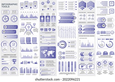 Bundle infographic elements data visualization vector design template. Can be used for steps, business processes, workflow, diagram, flowchart concept, timeline, marketing icons, info graphics.