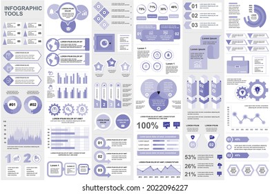 Bundle infographic elements data visualization vector design template. Can be used for steps, business processes, workflow, diagram, flowchart concept, timeline, marketing icons, info graphics.