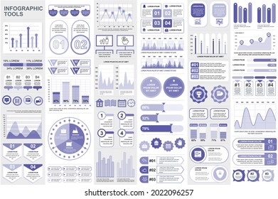 Bundle infographic elements data visualization vector design template. Can be used for steps, business processes, workflow, diagram, flowchart concept, timeline, marketing icons, info graphics.