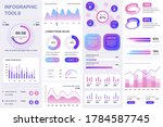 Bundle infographic UI, UX, KIT elements. Different charts, diagrams, workflow, flowchart, timeline, schemes, marketing icons, graphs and bars design template. Vector info graphic and infographics set.