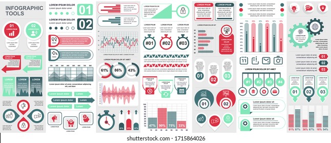 Bundle infographic UI, UX, KIT elements with charts, diagrams, workflow, flowchart, timeline, online statistics, marketing icons elements design template. Vector info graphics and infographics set.
