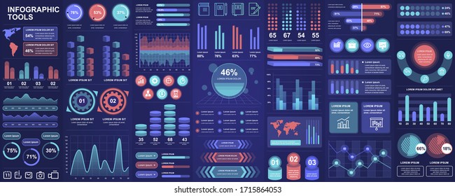 Bundle infographic UI, UX, KIT elements with charts, diagrams, workflow, flowchart, timeline, online statistics, marketing icons elements design template. Vector info graphics and infographics set.