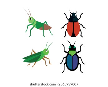 Bundle of insect vector illustration