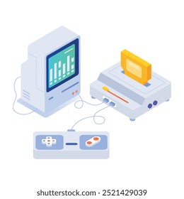 Bundle of Internet Devices Isometric Icons

