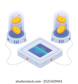 Paquete de dispositivos de Internet Iconos isométricos

