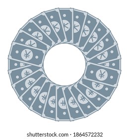 Bundle of Japani Banknote vector. Can be used for Web, Mobile, Infographic and Print. EPS 10 Vector illustration.