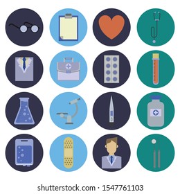 bundle of laboratory science set icons vector illustration design