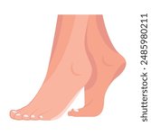 Bundle of Ladies Feet Flat Icons 

