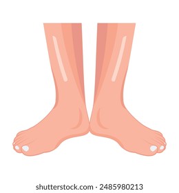 Bundle of Ladies Feet Flat Icons 

