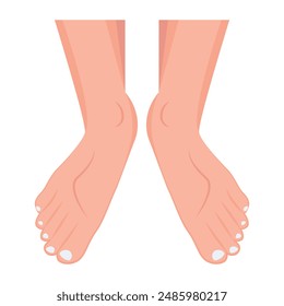 Bundle of Ladies Feet Flat Icons 

