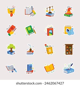 Bundle of Library Flat Stickers 

