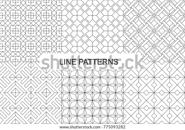 Download Bundle Line Patterns Stock Vector Royalty Free 775093282