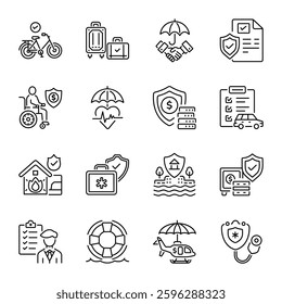 Bundle of Linear Style Assurance Icons 

