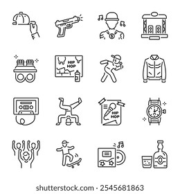 Bundle of Linear Style Cleaning Icons 

