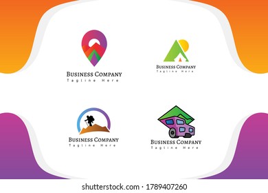 Bundle logo adventure for company branding, community, organization, non-profit,
