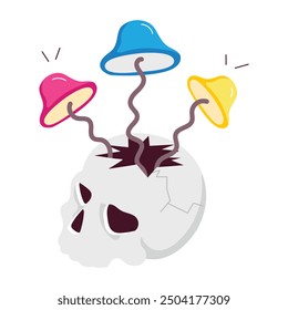 Bundle of Magic Elements Flat Style Stickers 

