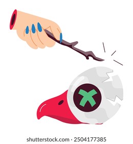 Bundle of Magic Elements Flat Style Stickers 

