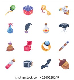 Bundle of Magic Tricks 2D Icons 

