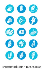 bundle of marketing set icons vector illustration design