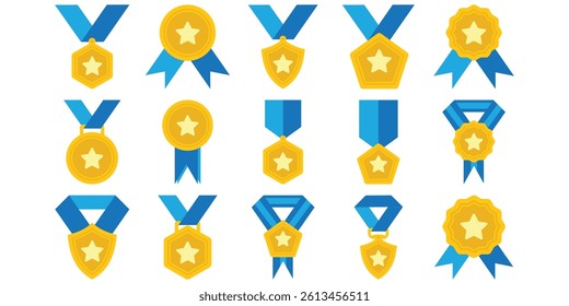 Bundle Medal Flat Icon Design