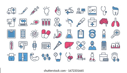 Vector Set Dentist Icons Teeth Care Stock Vector (Royalty Free ...