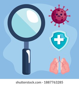conjunto de iconos médicos y de laboratorio diseño de ilustraciones vectoriales