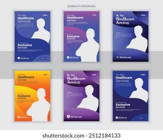  Bundle Medical poster, Roll-Up Or Dl Flyer, And Rack Card Design Template For Your Business