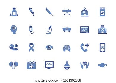 bundle of medical set icons vector illustration design