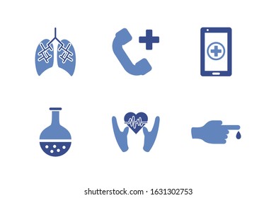 bundle of medical set icons vector illustration design