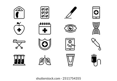 conjunto de ícones médicos Vetor