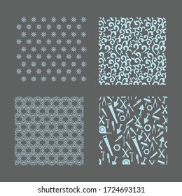 Bundle of Memphis seamless patterns, textures