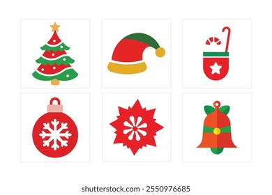 Bundle Frohe Weihnachten Festliche Designs und Grafiken für Ferienprojekte