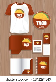 Bundle Of Mexican Food Mockup Elements Branding Vector Illustration Design