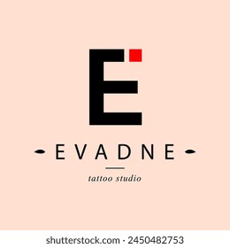 Bundle  Minimalistic Logos. Monogram of letters E. square Vector design. for beauty salon or art studio.