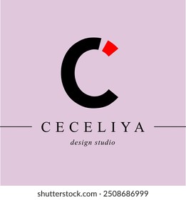 Bundle  Minimalistic Logos. Monogram of letters C. square. Vector design. for beauty salon or art studio.