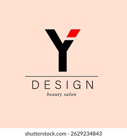 Bundle  Minimalistic Logos. Monogram of letters Y. square. Vector design. for beauty salon or art studio.