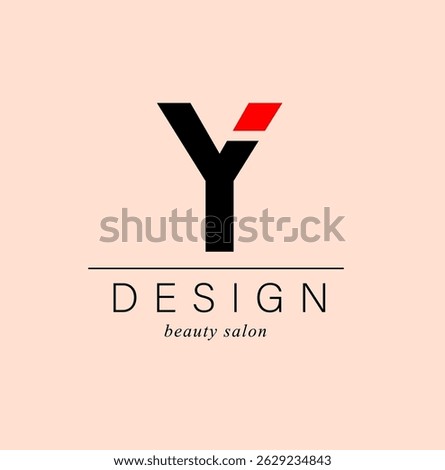 Bundle  Minimalistic Logos. Monogram of letters Y. square. Vector design. for beauty salon or art studio.