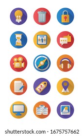 bundle of miscelaneous set icons vector illustration design