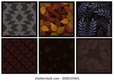 bundle of Modern vector pattern with striped, leap, geometric Vector patch for print,fabric,scarf design, hijab