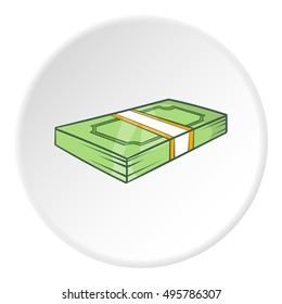 Bundle of money icon. Cartoon illustration of bundle of money vector icon for web