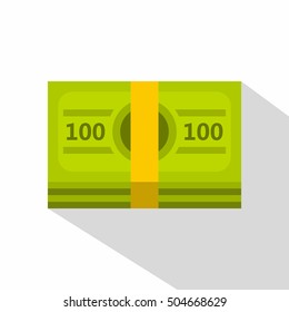 Bundle of money icon. Flat illustration of bundle of money vector icon for web